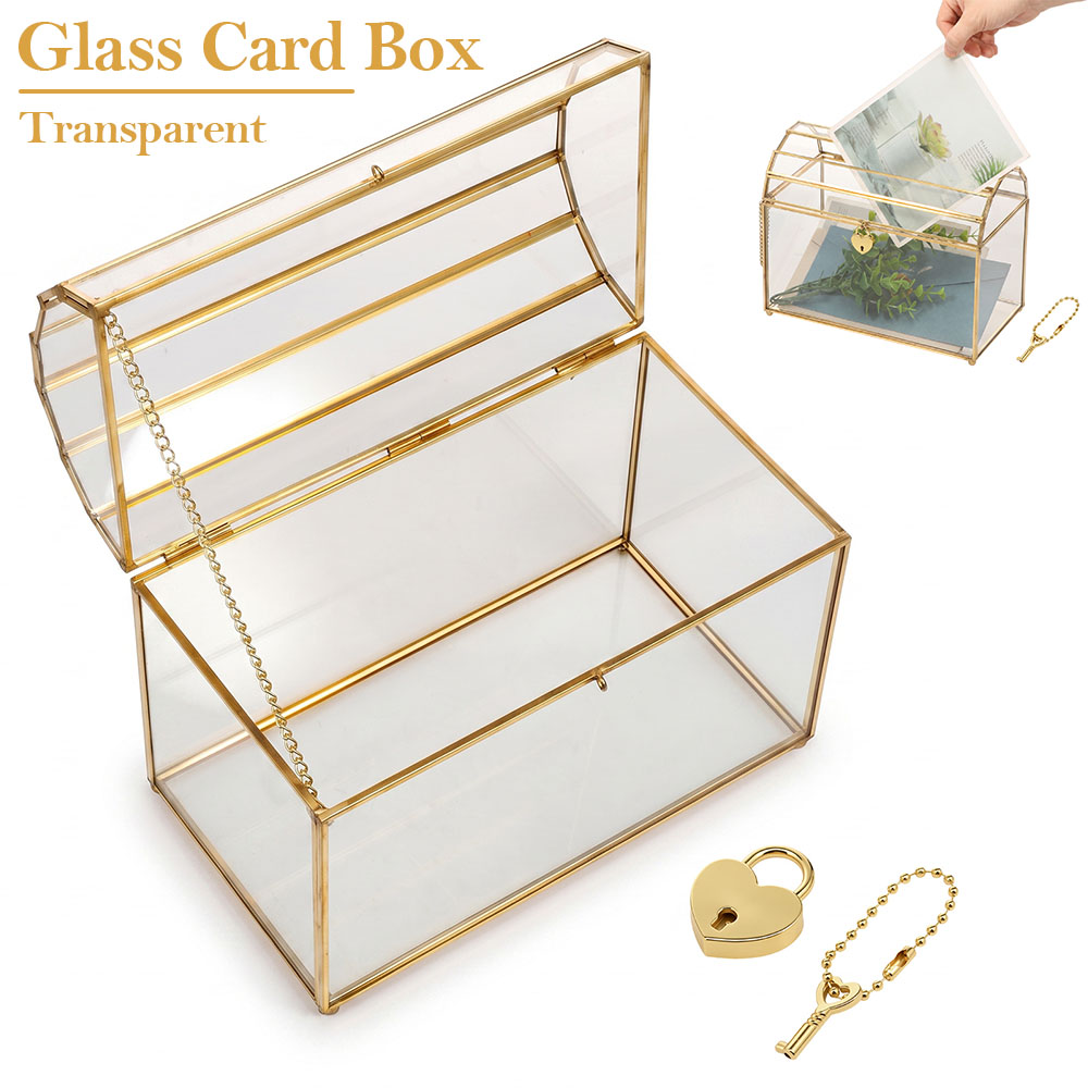 Card Index Box - Стеклянная коробка для свадебных открыток, прозрачная